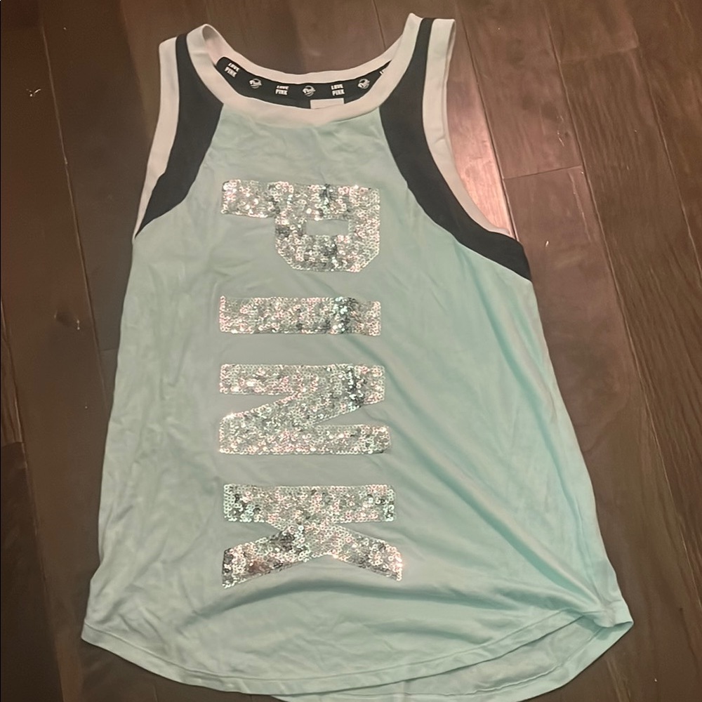 Victoria's Secret Light Blue Sequin Tank